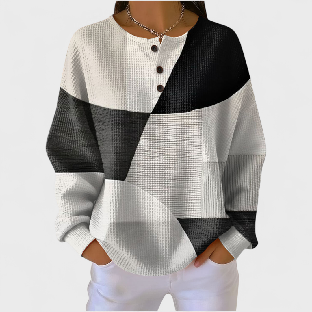 Abril | Sudadera Sin Capucha Mujer Estampado Navideño Manga Larga