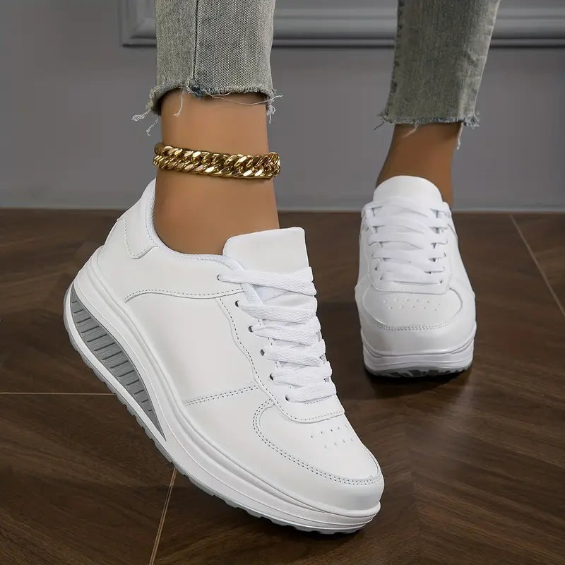 April | Lace-Up Sneakers with Cushioned Sole for Women