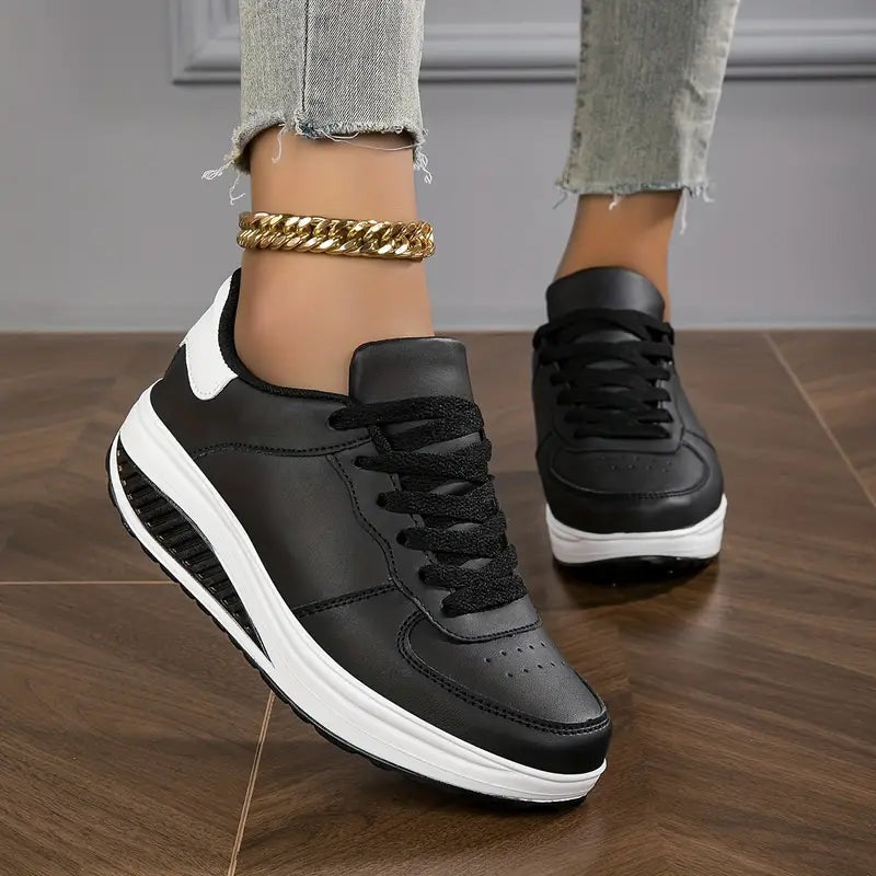 April | Lace-Up Sneakers with Cushioned Sole for Women