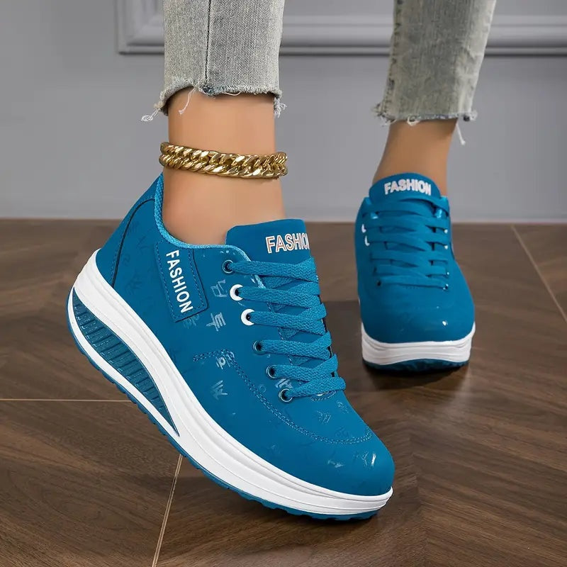 April | Lace-Up Sneakers with Cushioned Sole for Women
