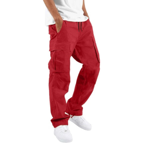 Adrian | Straight-Fit Cargo Pants with Side Pockets for Men