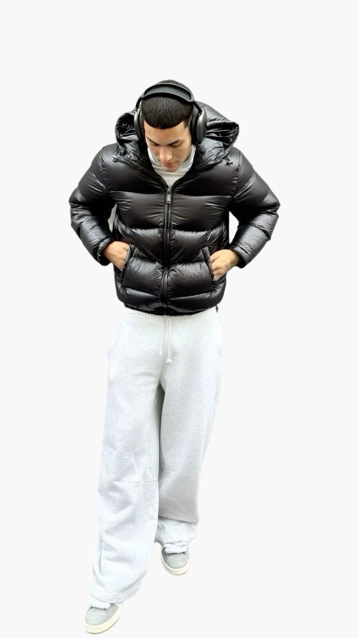 Adrián | Chaqueta de Plumas Hombre con Capucha Acolchada