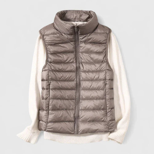 Amaia | Chaleco Acolchado Ultraligero Mujer Sin Mangas Cuello Alto