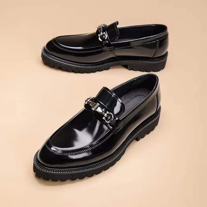 Andrés | Mocasines de Cuero con Hebilla Hombre Suela Track