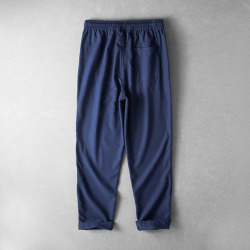 Andrés | Pantalón de Lino Hombre Cintura Elástica Cordón Pierna Ancha