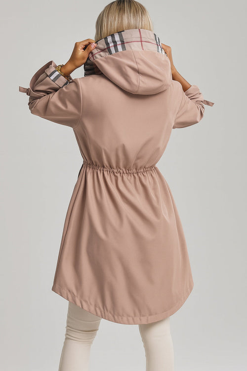 Ariadna | Chubasquero Impermeable Mujer con Capucha Cintura Elástica