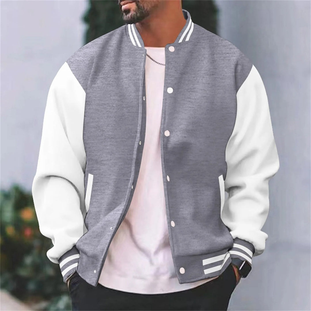 Arnau | Varsity Jacket Hombre Bicolor Botones a Presión