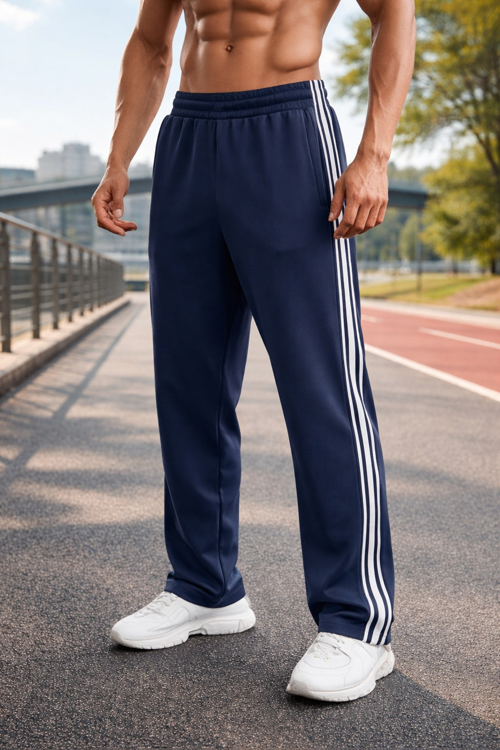 Asier | Pantalón Deportivo Hombre con Franjas Laterales Corte Recto