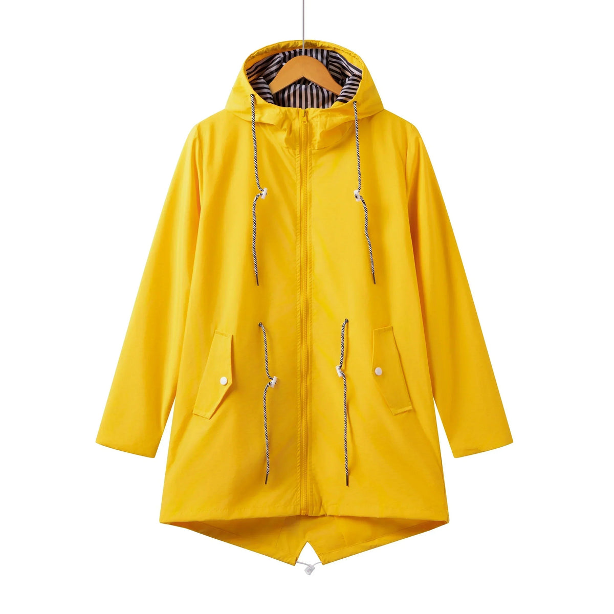 Beatriz | Chubasquero Impermeable Mujer con Capucha Cordón Ajustable