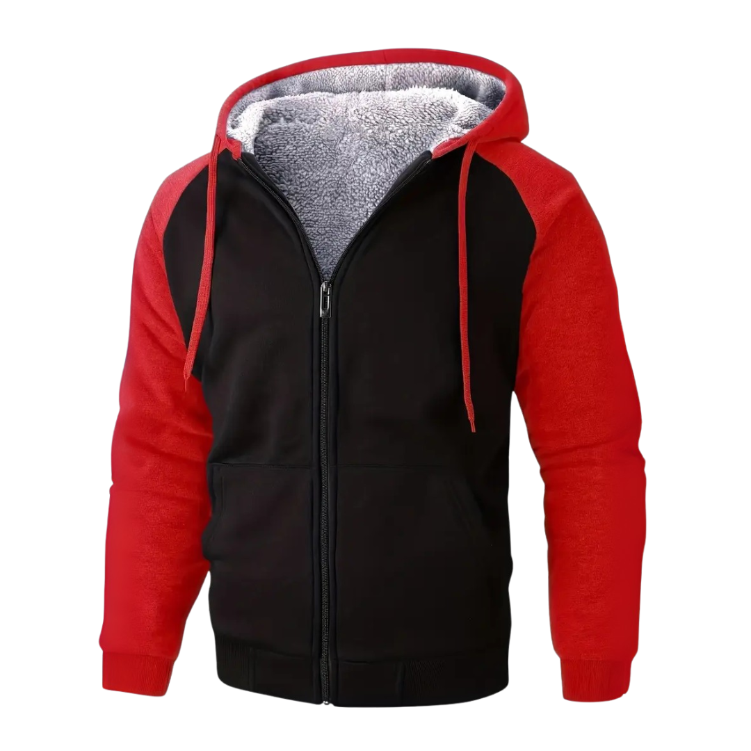 Borja | Sudadera con Cremallera Hombre Forro Sherpa con Capucha