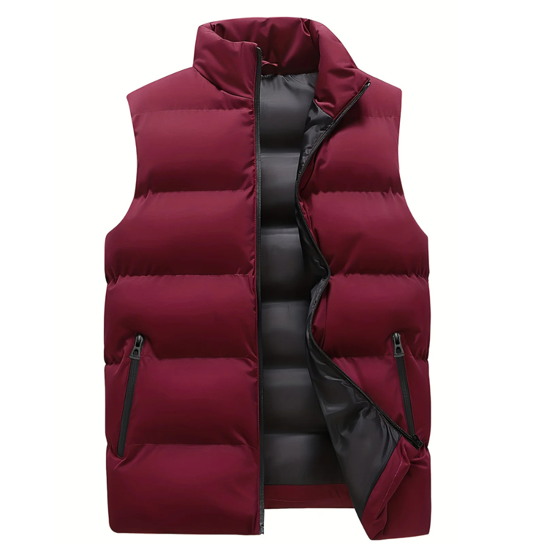 Bruno | Gilet Acolchado Hombre Cuello Alto Cremallera