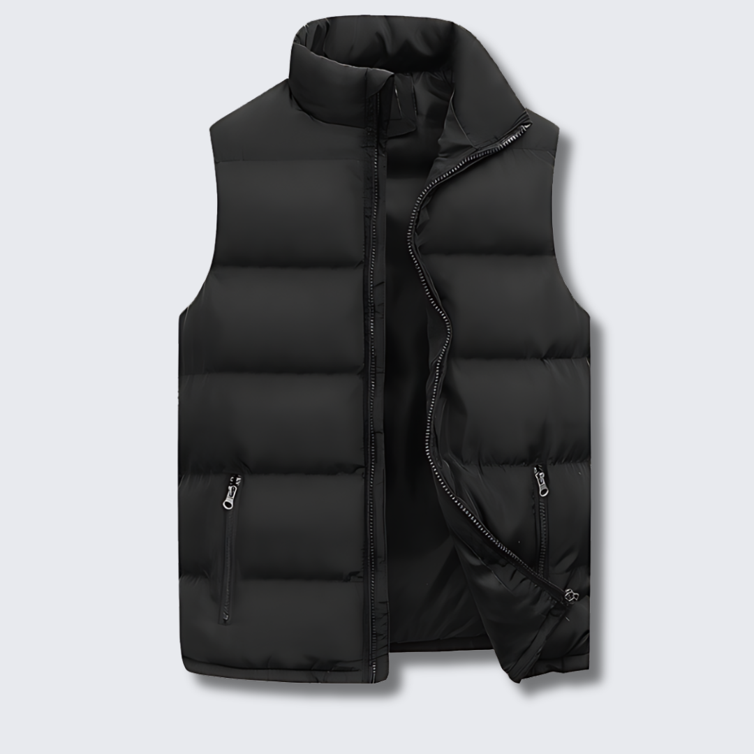 Bruno | Gilet Acolchado Hombre Cuello Alto Cremallera