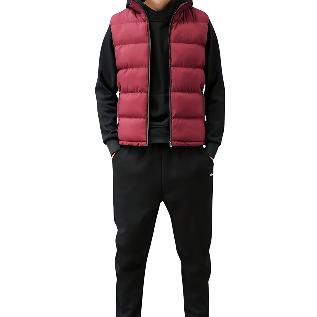 Bruno | Gilet Acolchado Hombre Cuello Alto Cremallera