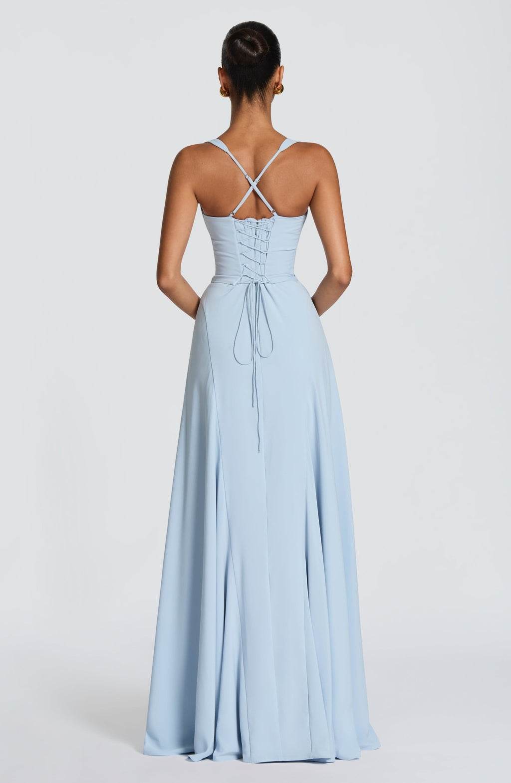 Catalina | Vestido Largo de Invitada de Boda Escote Corazón Mujer Falda Fluida
