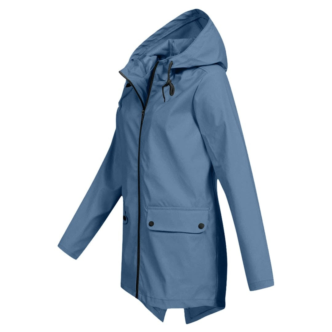 Covadonga | Chubasquero Impermeable Mujer con Capucha Cremallera