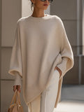 Covadonga | Jersey Oversize Asimétrico de Punto Mujer Cuello Redondo