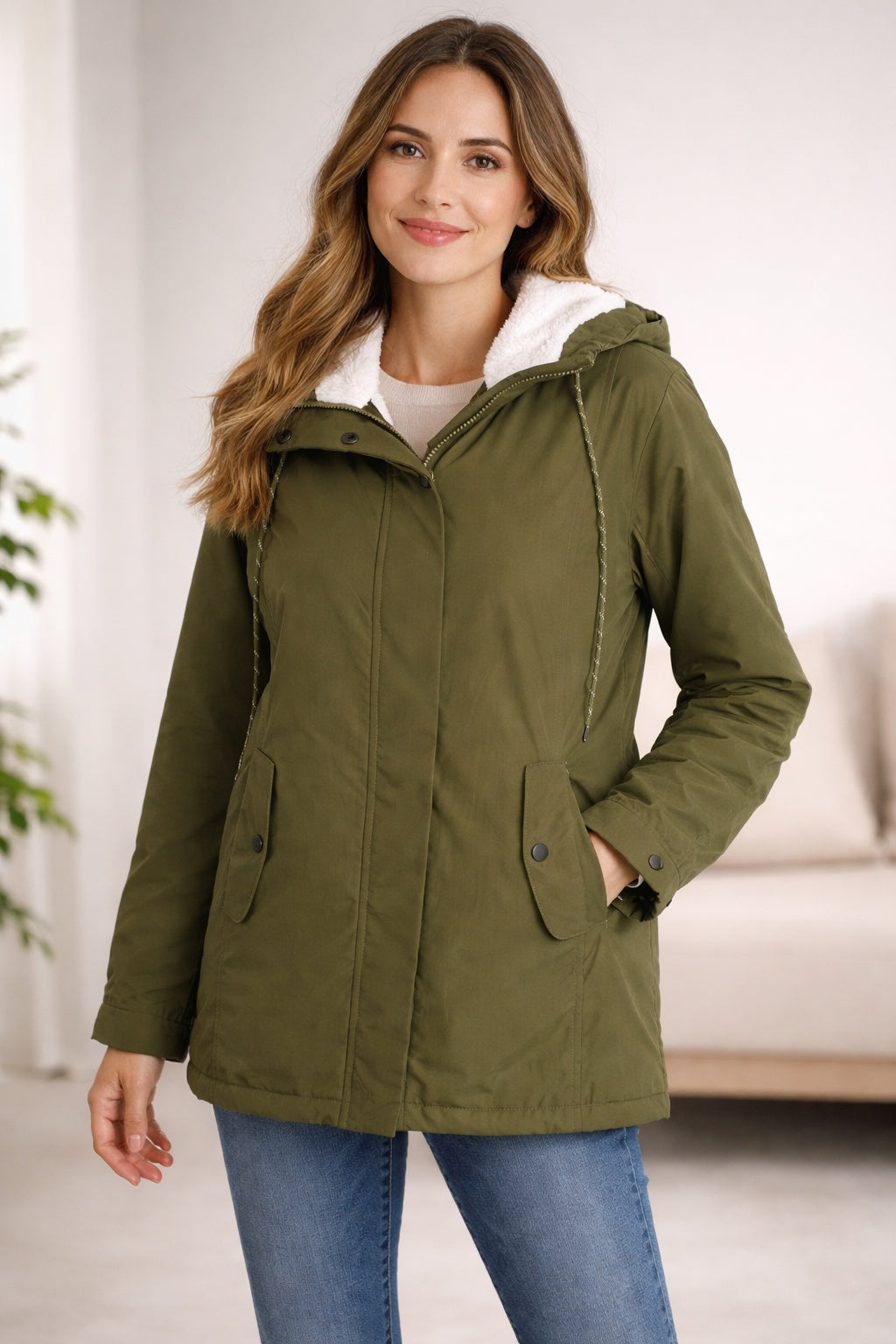 Daniela | Parka Impermeable Mujer con Capucha Forrada