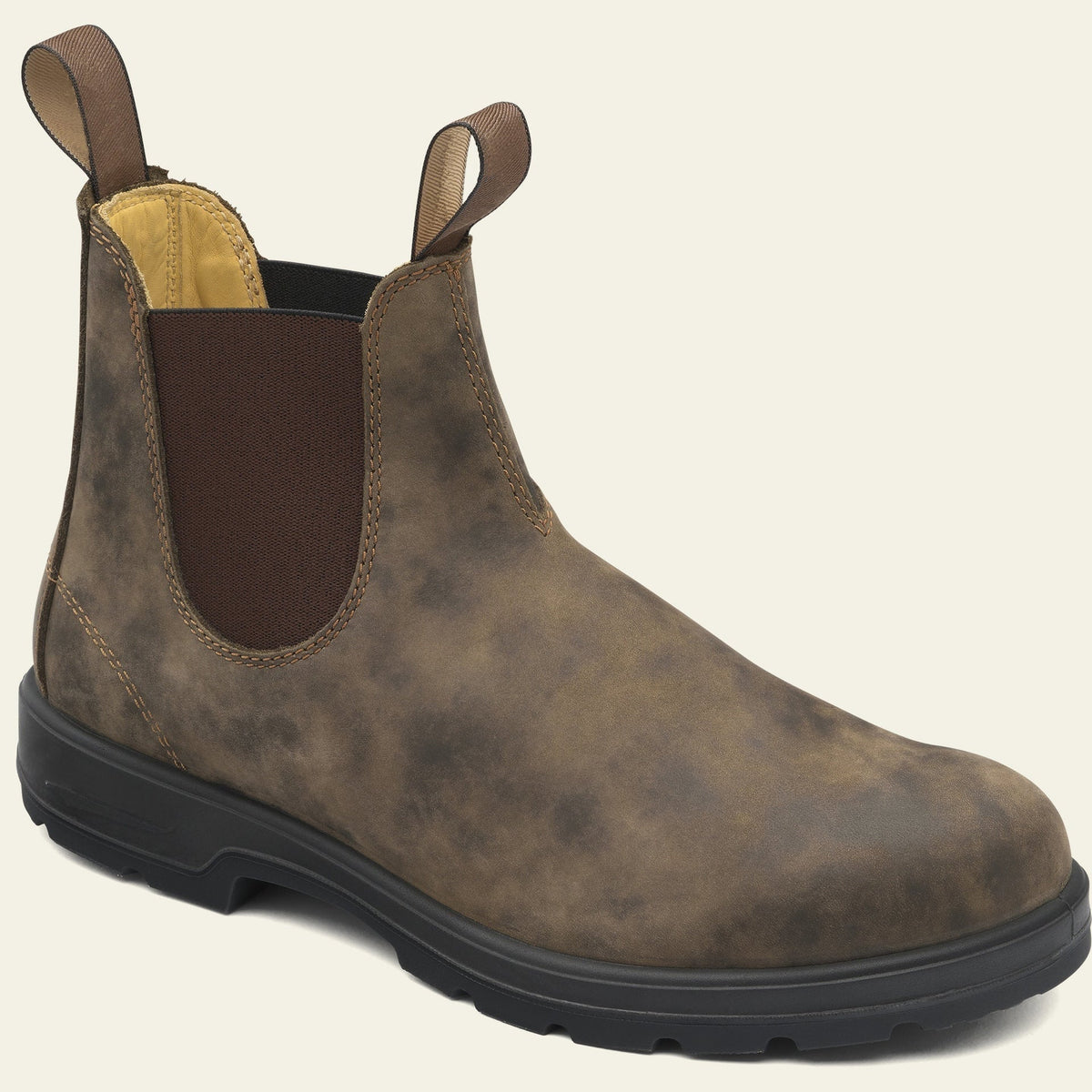 Darío | Botas de Trabajo de Cuero Hombre Elástico Lateral