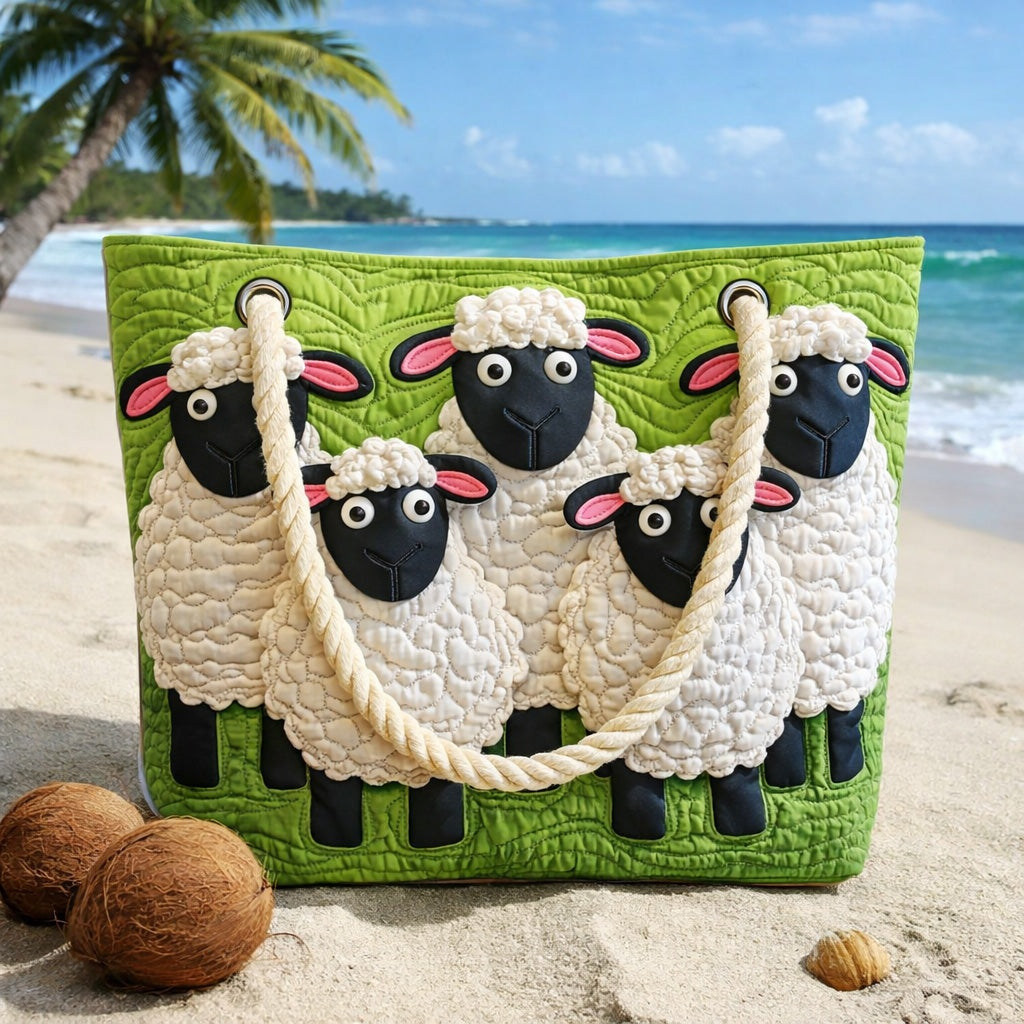 Dolores | Bolso Tote de Playa Artesanal Mujer Asas de Cuerda Estampado