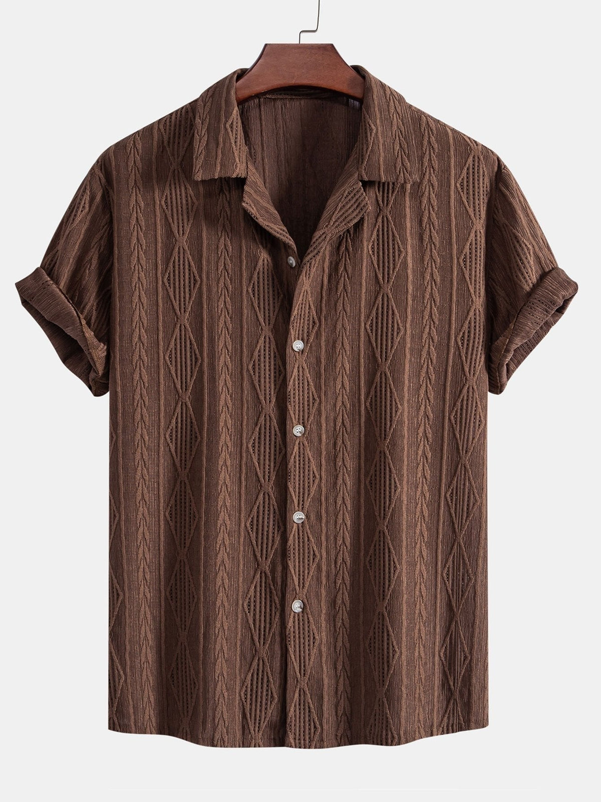 Enrique | Conjunto de Verano de Manga Corta Texturizado Hombre Cordón Ajustable