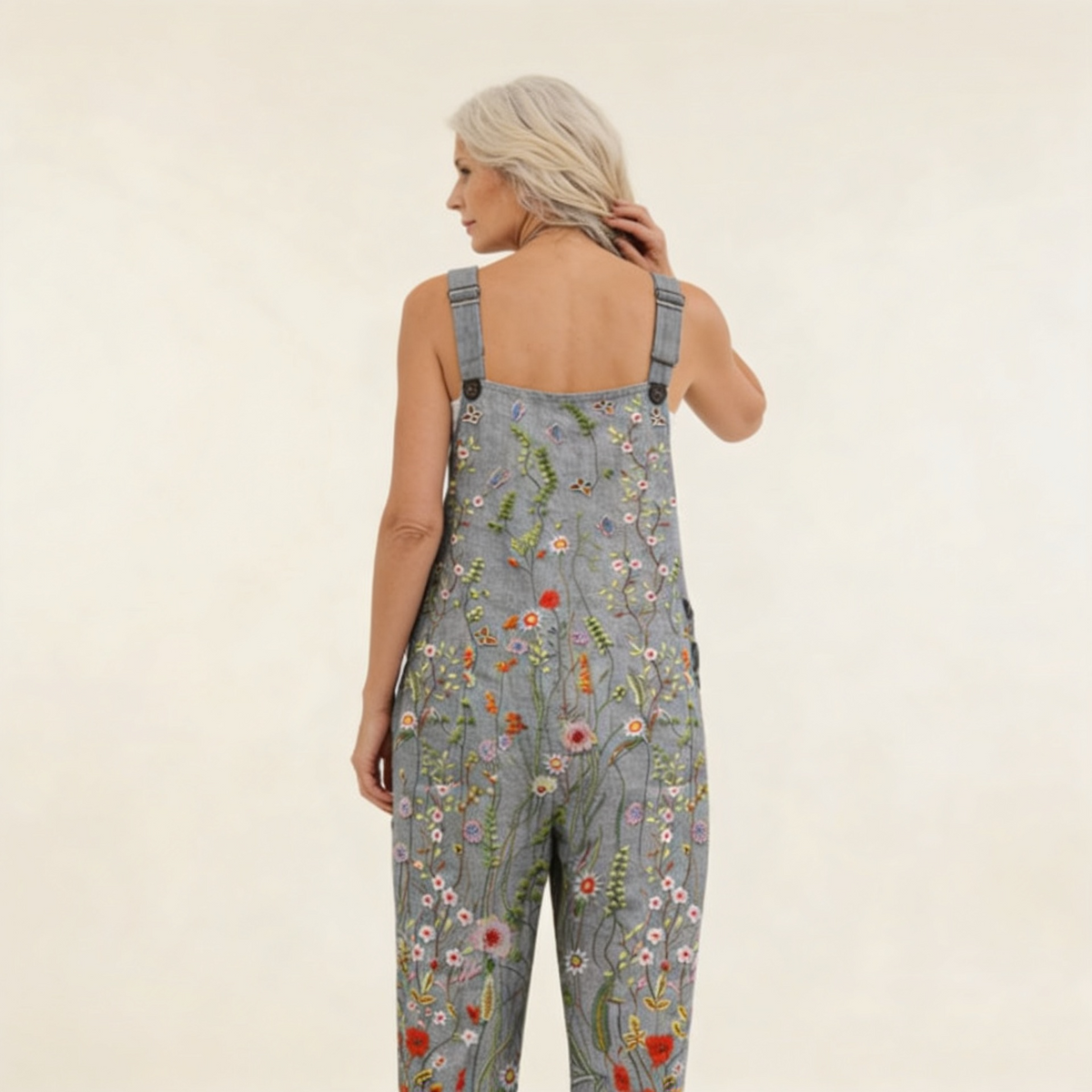Soledad | Mono Largo de Lino con Rayas Mujer Tirantes