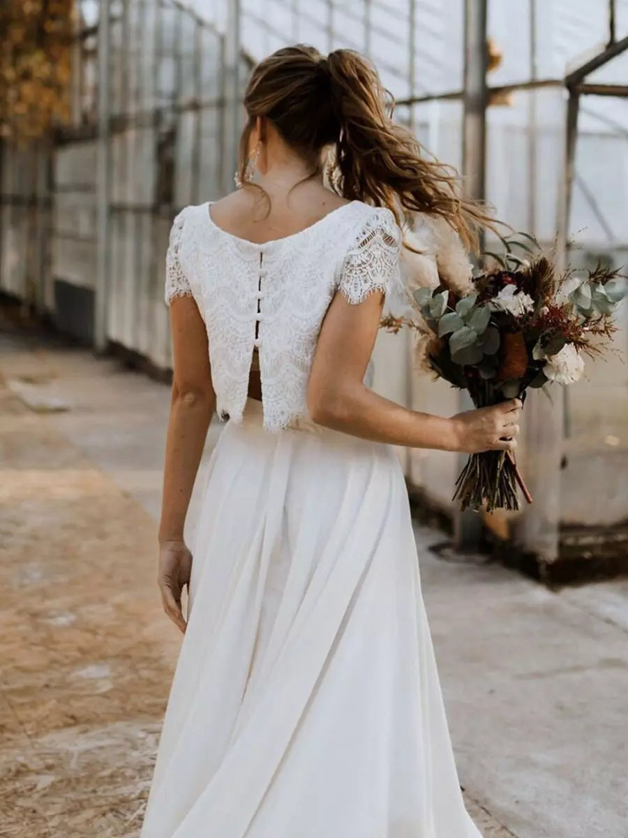Esperanza | Vestido de Novia de Dos Piezas Mujer Encaje