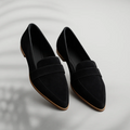Esther | Mocasines de Ante Punta Fina Mujer Barra Penny
