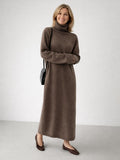 Esther | Vestido de Invierno de Punto Mujer Cuello Alto Manga Larga