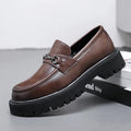 Guillermo | Mocasines de Cuero Plataforma Hombre Hebilla Metálica