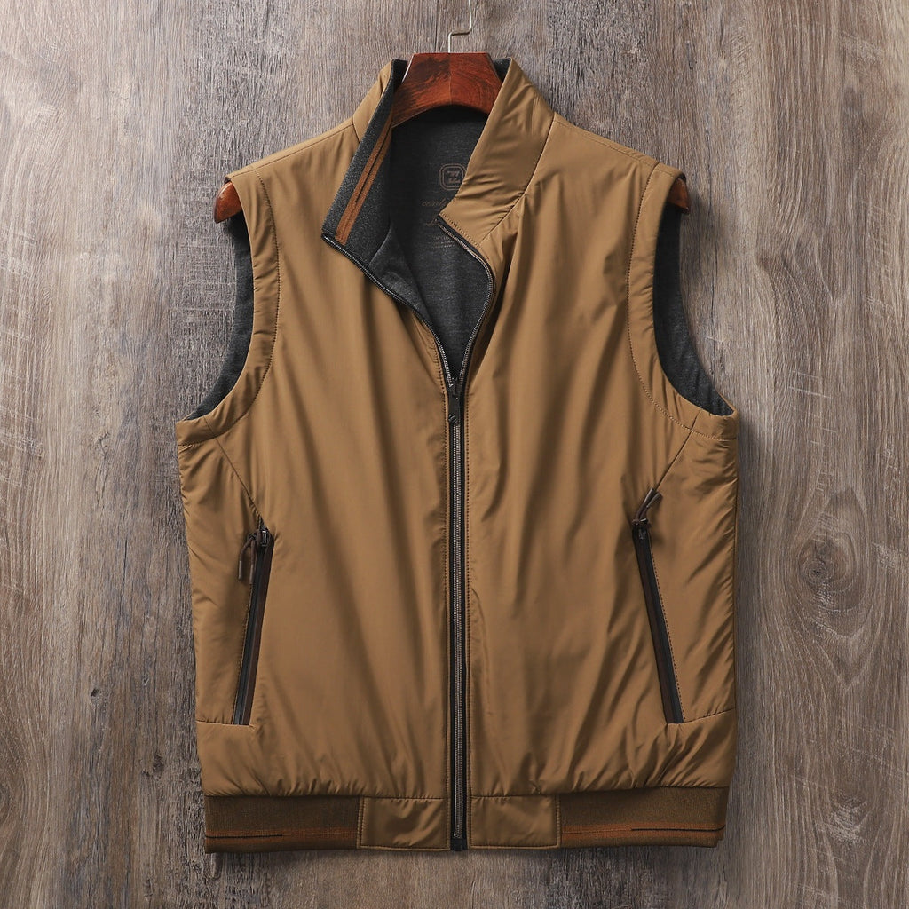 Héctor | Chaleco Acolchado Reversible Hombre Cuello Alto Cremallera