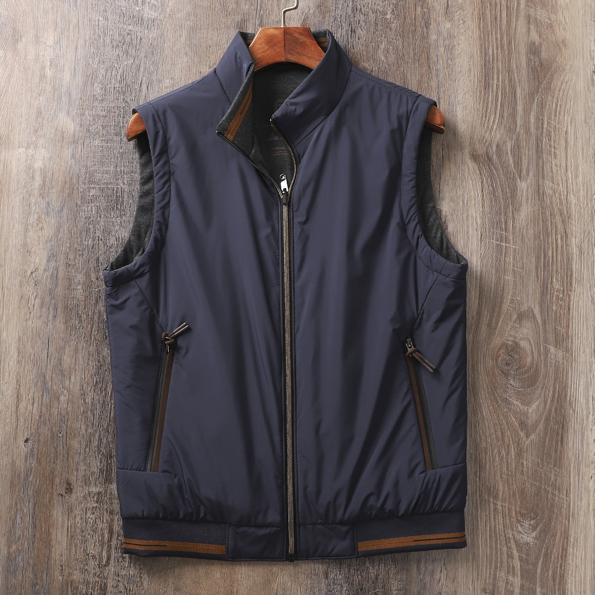Héctor | Chaleco Acolchado Reversible Hombre Cuello Alto Cremallera