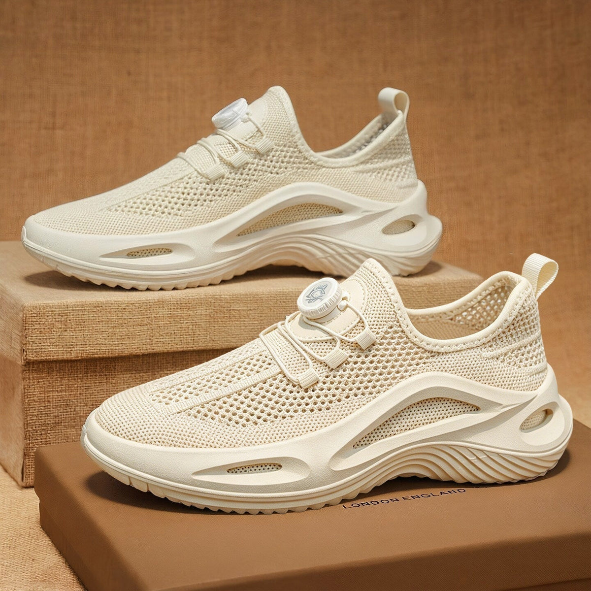 Iván | Zapatillas Deportivas Casual Hombre Malla Transpirable Sistema Rotativo