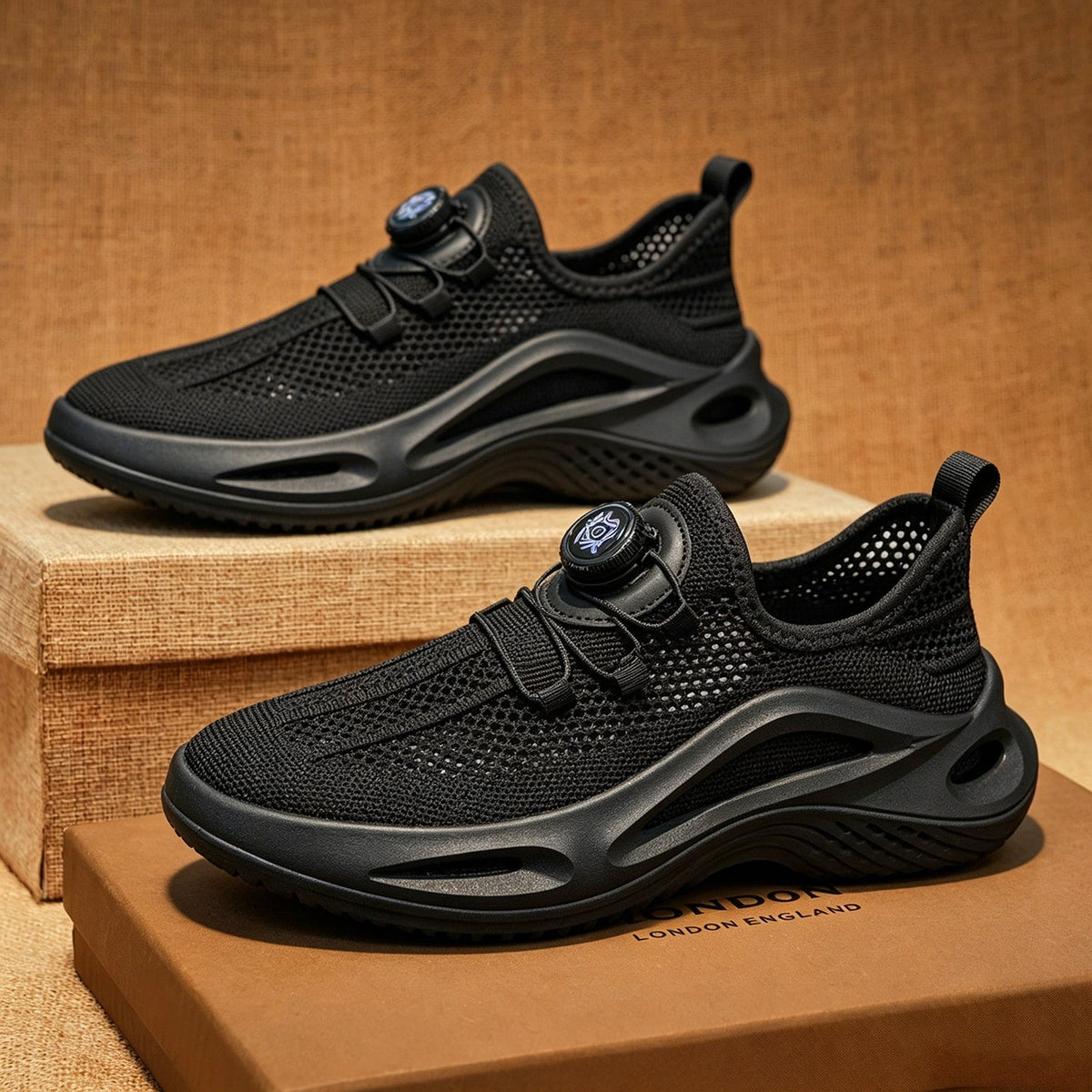 Iván | Zapatillas Deportivas Casual Hombre Malla Transpirable Sistema Rotativo
