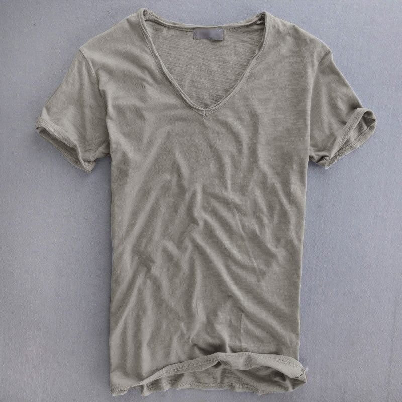 Koldo | Camiseta Cuello V Slim Fit Hombre Manga Corta