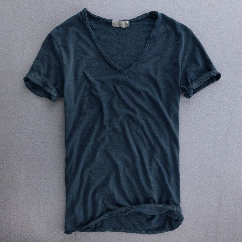 Koldo | Camiseta Cuello V Slim Fit Hombre Manga Corta