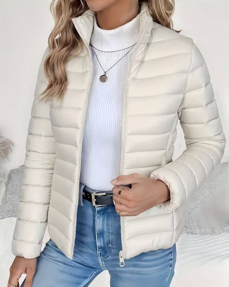 Leire | Chaqueta Acolchada Puffer Jacket Mujer Cuello Alto Cremallera