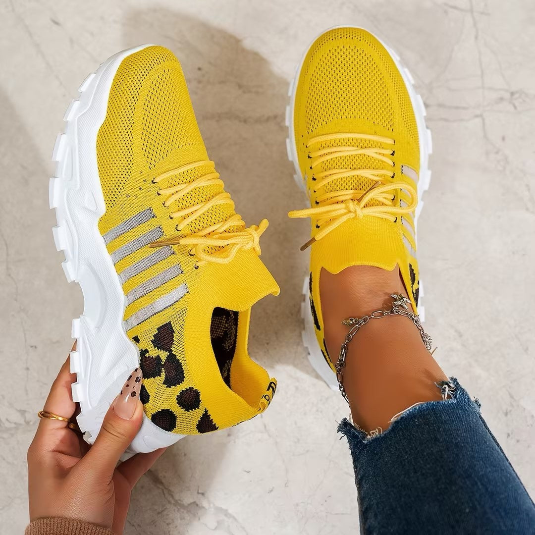 Lorena | Sneakers Mujer de Deporte Estampado Animal Print Cordones