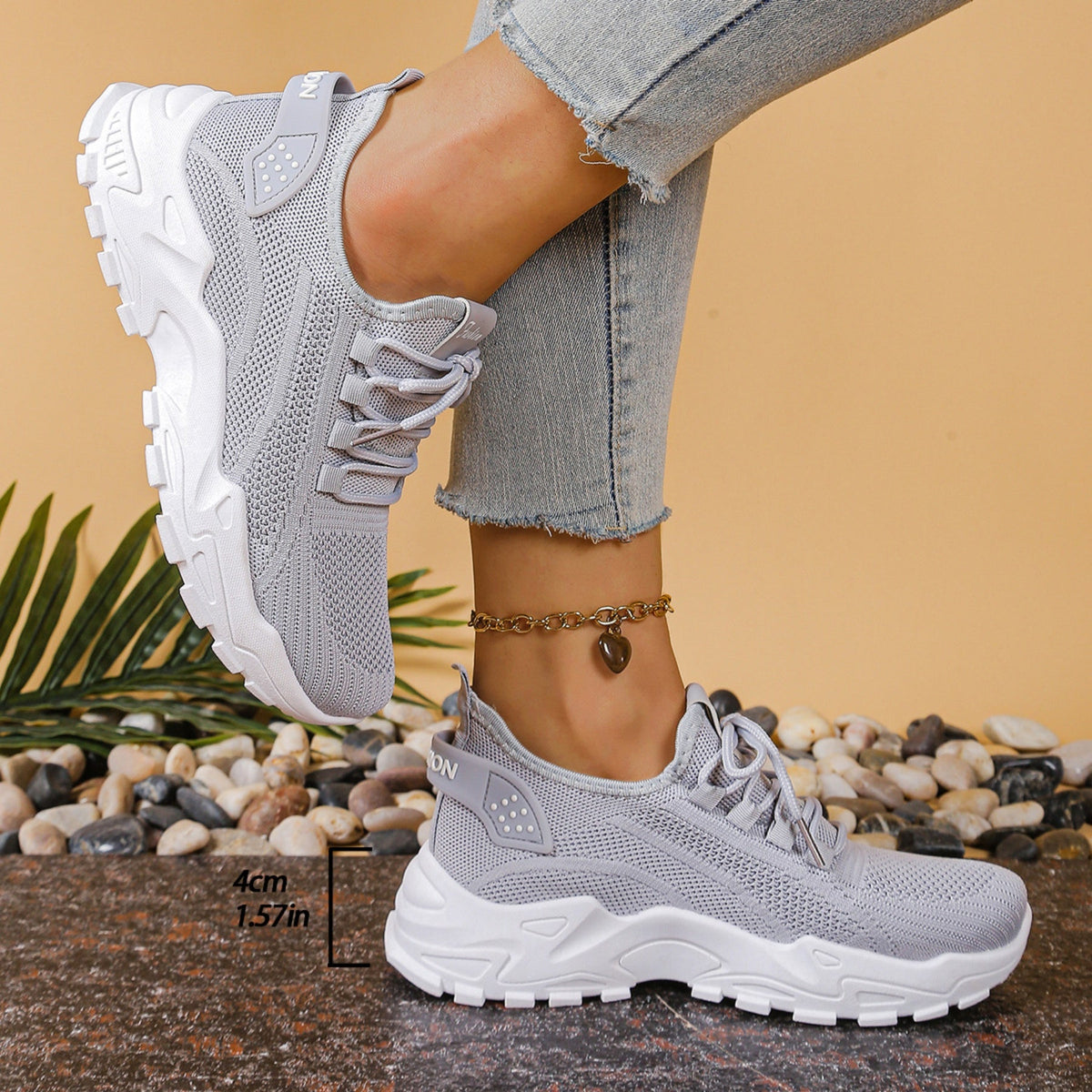 Lorena | Sneakers Mujer de Deporte Estampado Animal Print Cordones