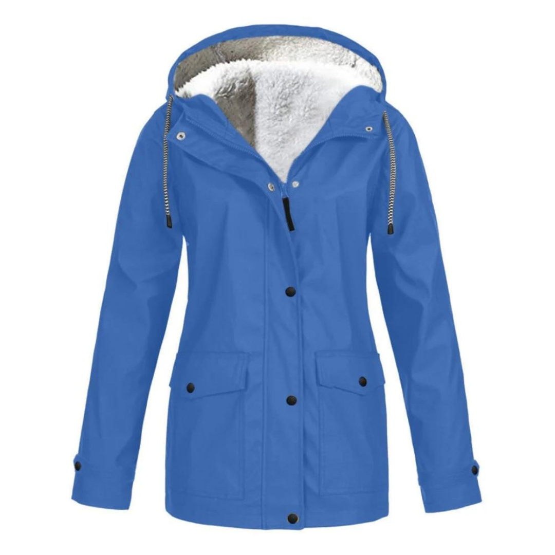 Lourdes | Chubasquero Impermeable con Forro Mujer Capucha Ajustable