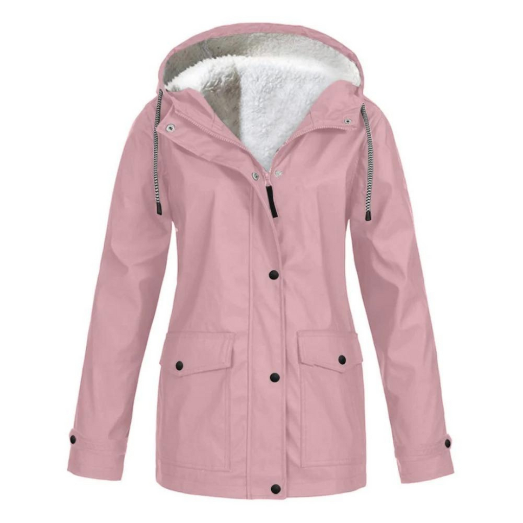Lourdes | Chubasquero Impermeable con Forro Mujer Capucha Ajustable