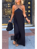 Macarena | Vestido Largo de Verano Cut Out Cruzado Mujer Cuello Alto