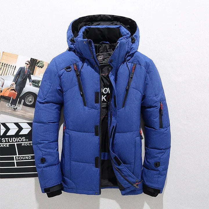 Marcos | Chaqueta de Plumas Hombre con Capucha Múltiples Bolsillos