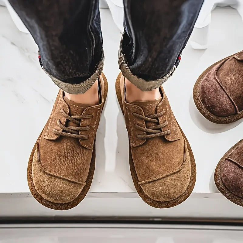 Marcos | Zapatos Derby de Ante Hombre Cordones Suela Gruesa