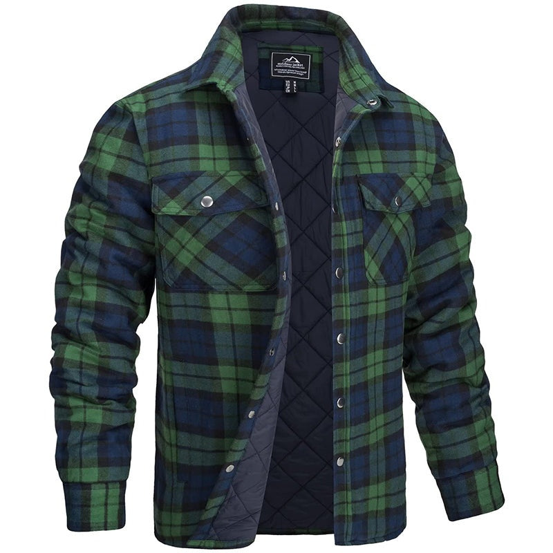 Mikel | Camisa Chaqueta de Franela Acolchada Hombre Cuadros