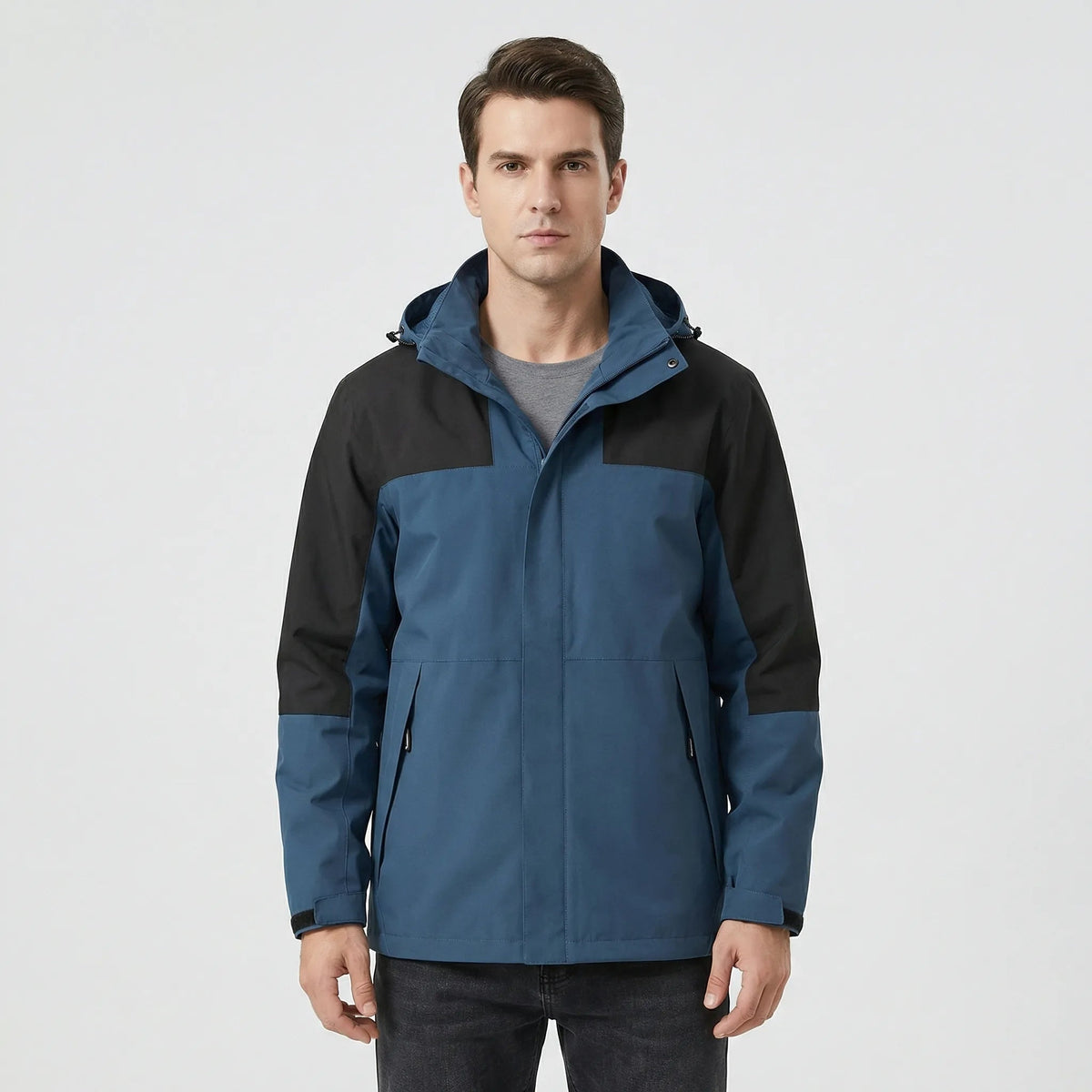 Mikel | Chubasquero Impermeable Hombre con Capucha Cortavientos