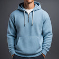 Mikel | Zip Hoodie de Tejido Waffle Hombre Media Cremallera