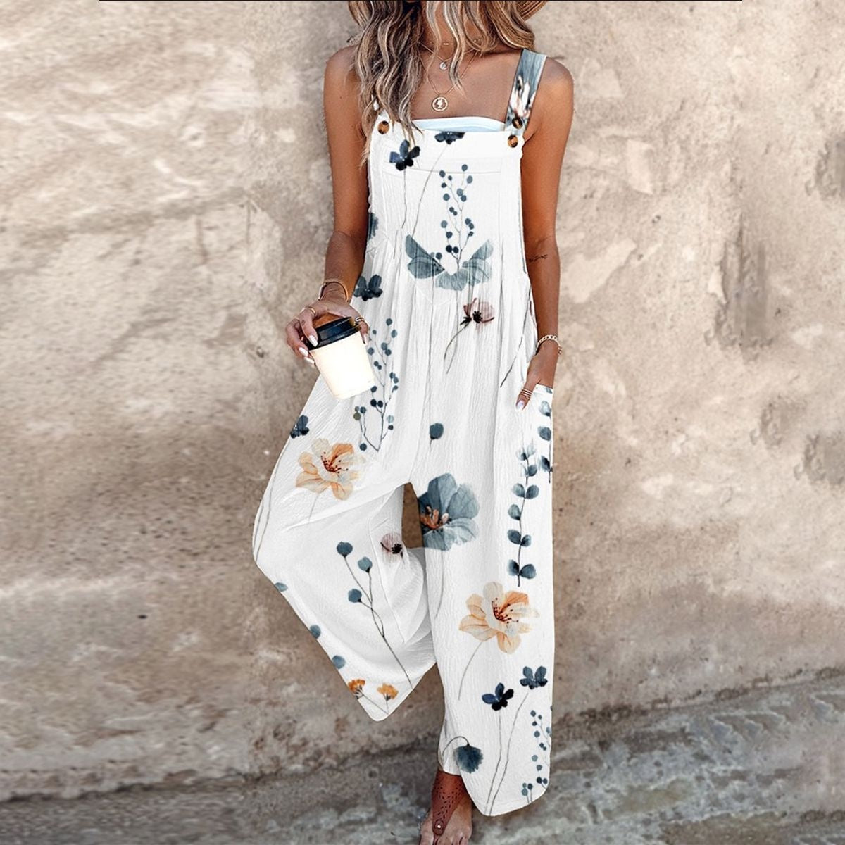 Montserrat | Mono Largo Estampado Floral Mujer Tirantes