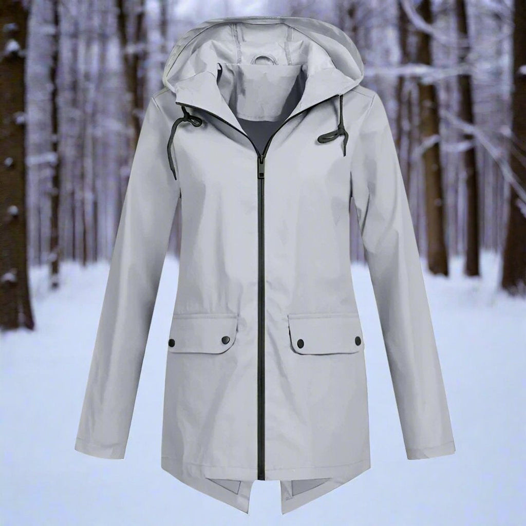 Naia | Parka Impermeable Mujer con Capucha Chaqueta Impermeable