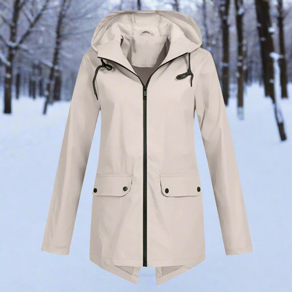 Naia | Parka Impermeable Mujer con Capucha Chaqueta Impermeable