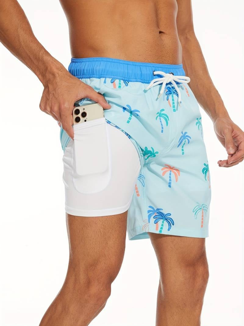 Nicolás | Bañador Shorts Hombre Estampado Flamencos Cintura Elástica
